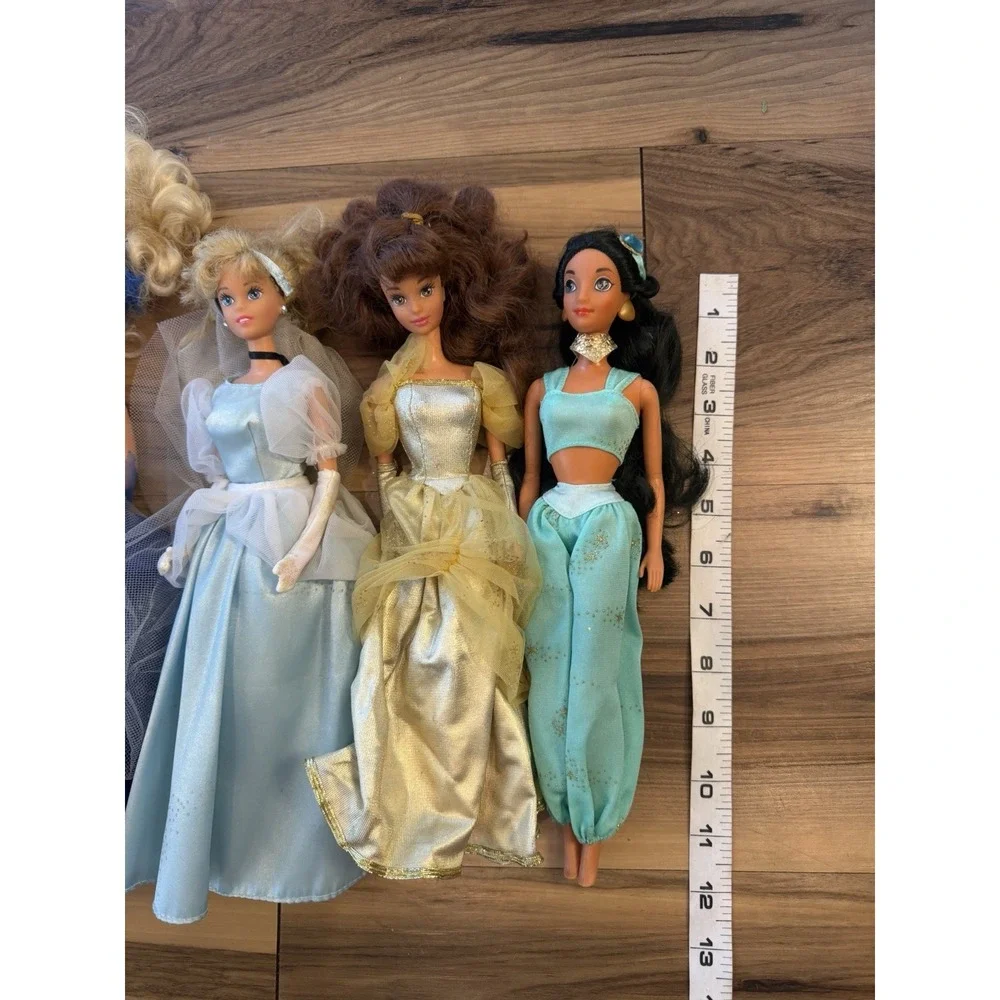 Vintage 1990s Disney Princess Dolls Lot of 5 Snow White Cinderella Jasmine